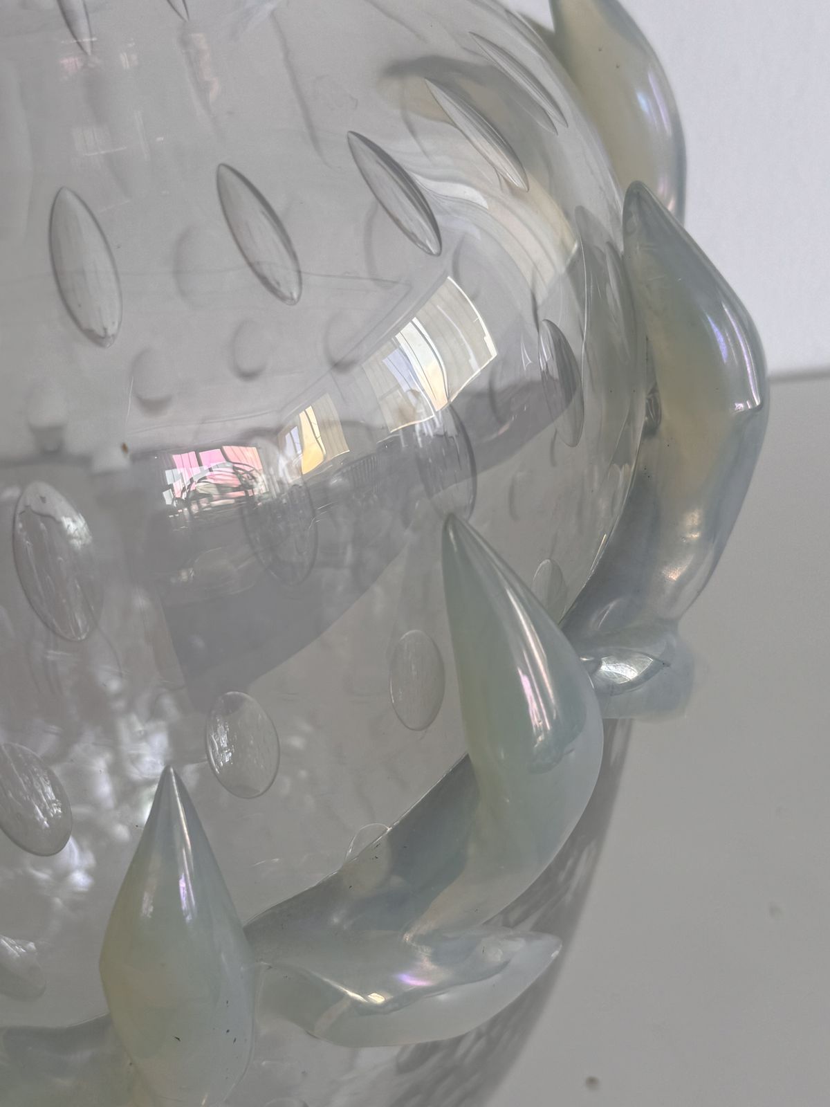 photo buy Italian Murano Glass Vase With Air Bubbles And Glass Garland