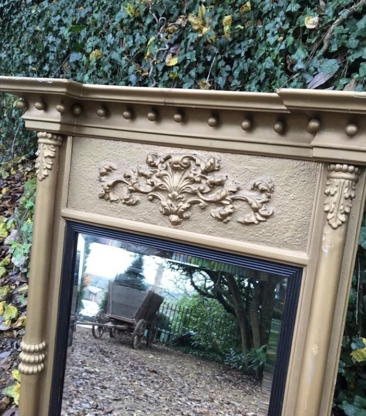 photo for sale Antique 19thc Painted Wood Pier Mirror By Ciceri & Co