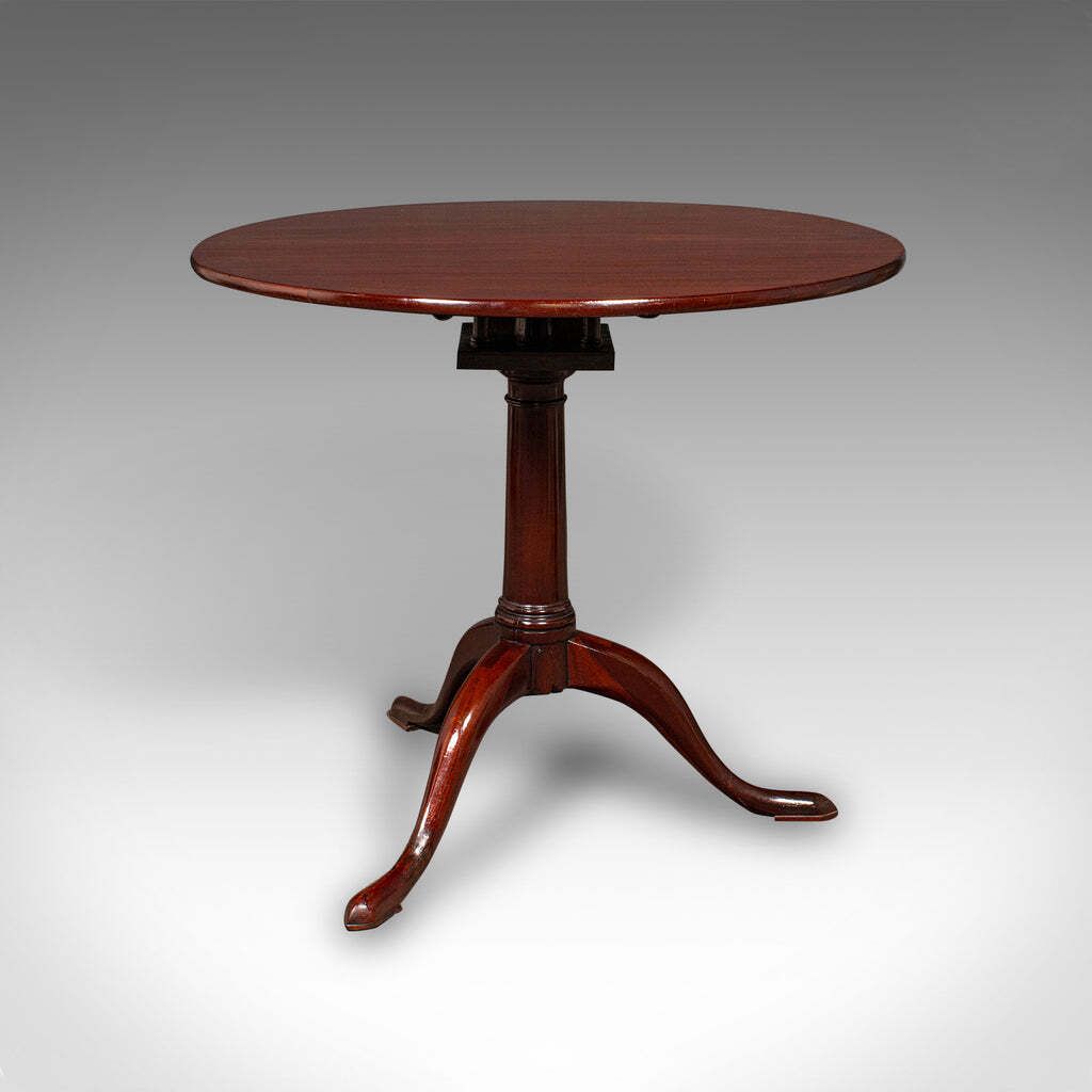 Antique Tripod Table, English, Tilt Top, Side, Occasional, Wine, Lamp, Georgian photo vinterior