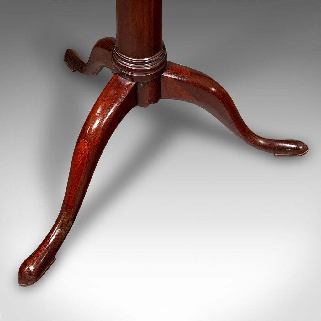 Furniture Antique Tripod Table, English, Tilt Top, Side, Occasional, Wine, Lamp, Georgian photo