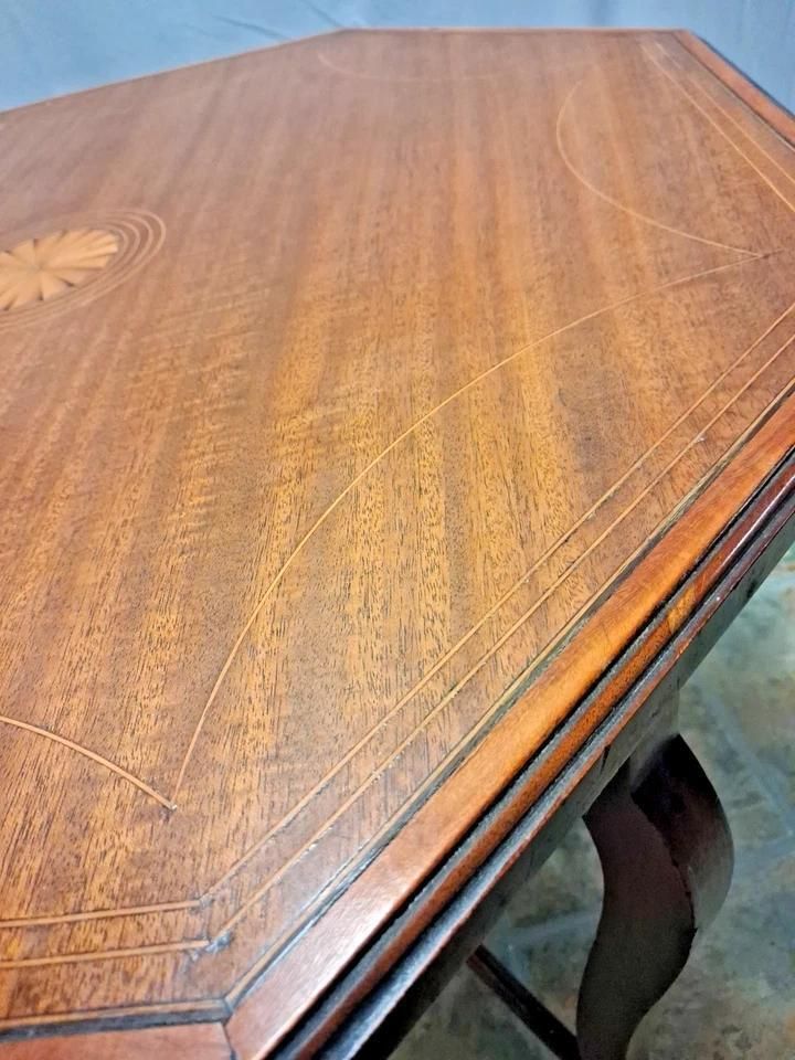 Antique Edwardian Mahogany Occasional Table With Age Related Marks photo Furniture