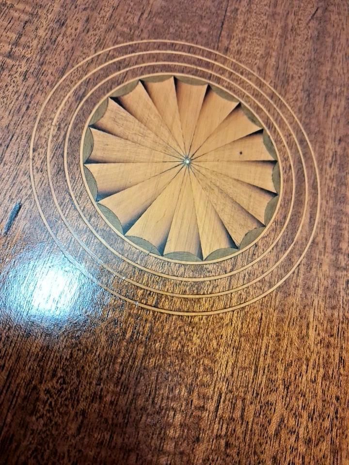 Antique Edwardian Mahogany Occasional Table With Age Related Marks photo vintage