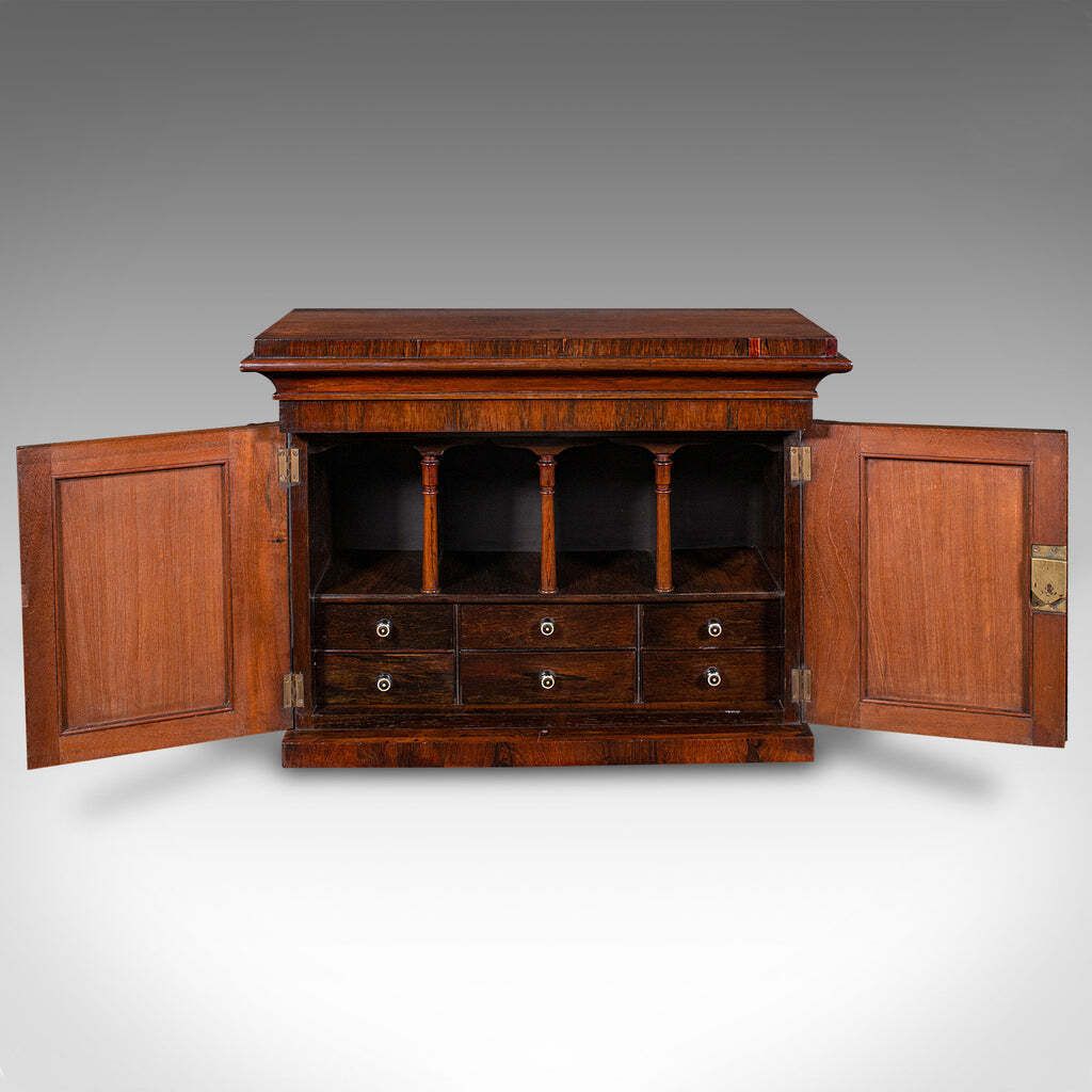 Antique Bachelor's Book Cabinet, English, Tabletop Repository, William IV, 1835 photo Furniture