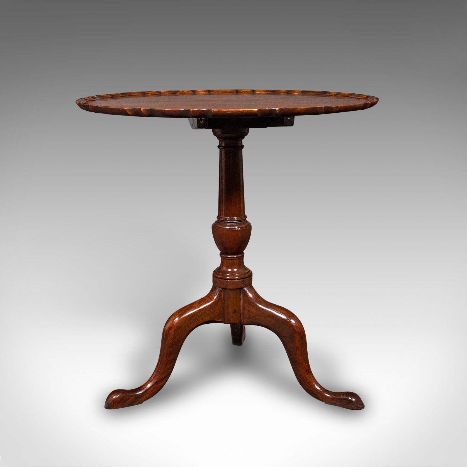 Antique Pie Crust Table, English, Tilt Top, Games, Occasional, Georgian, C.1790 photo for sale