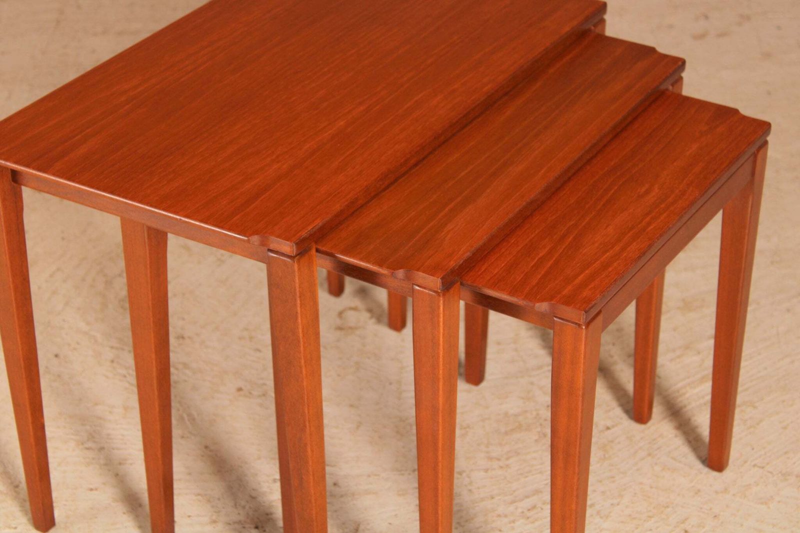 Mid Century Teak Nest Of 3 Tables By Richard Hornby, Circa 1960s photo for sale