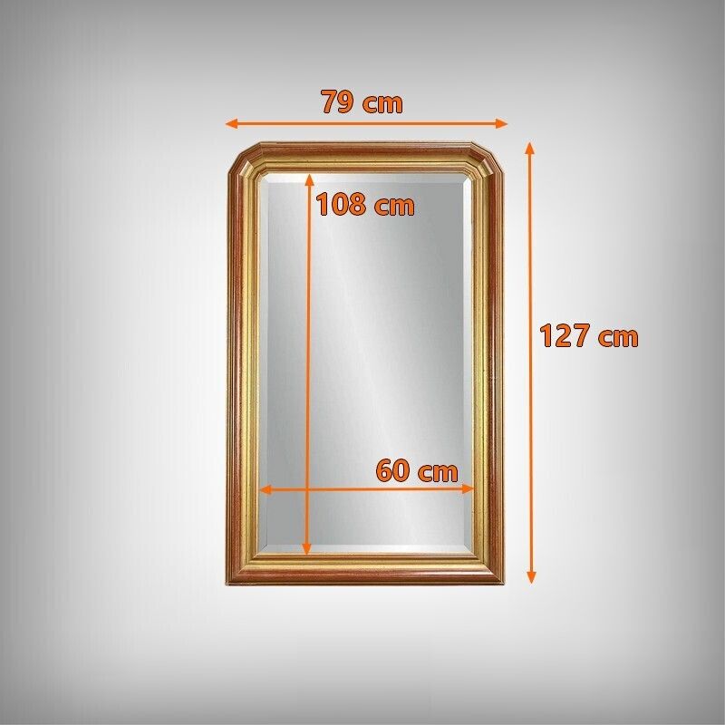 photo for sale Large Gilded Wooden Mirror – 1980