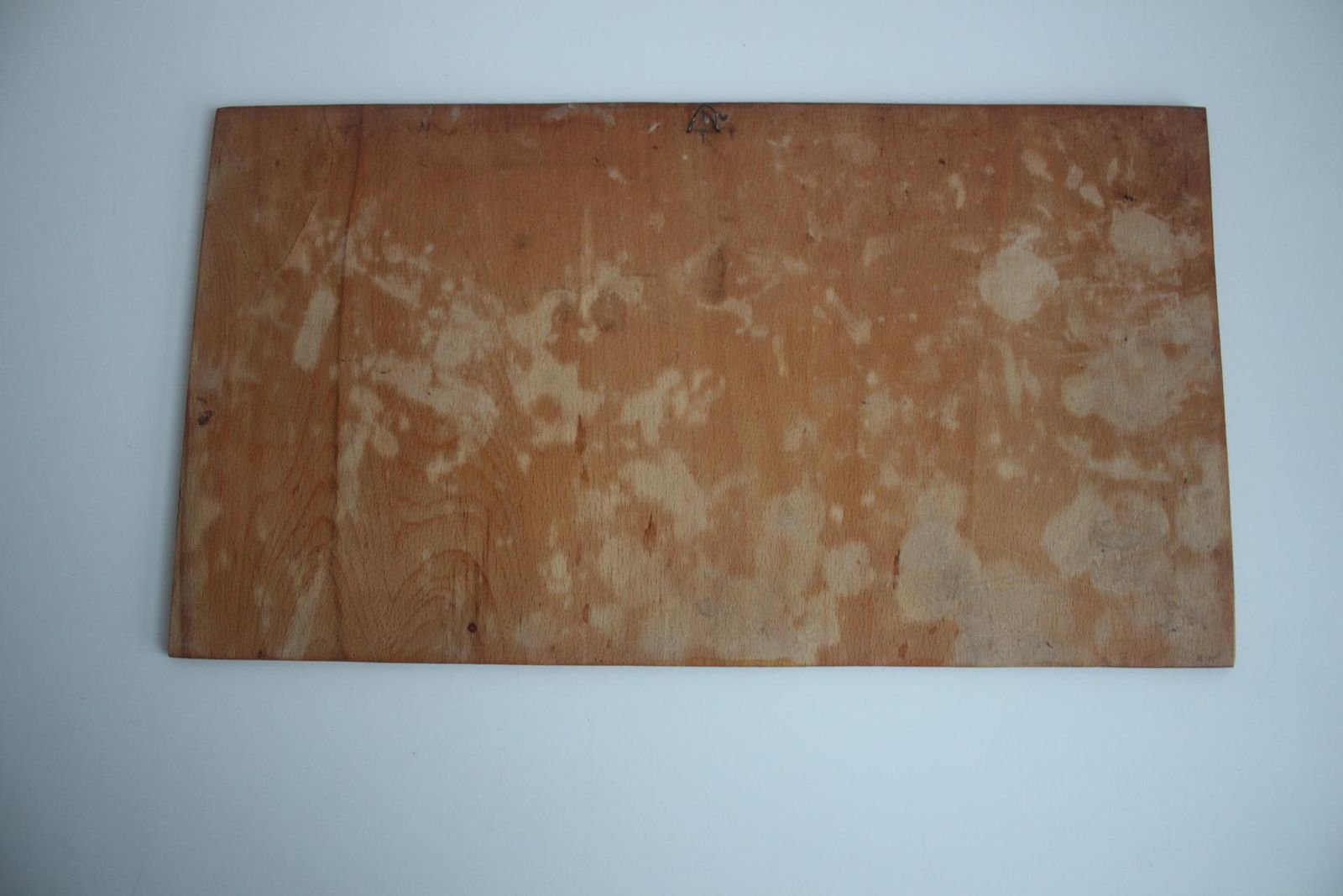 Art Deco Hand Burned Woodblock Print, Pyrography, Circa 1920's. photo vinterior