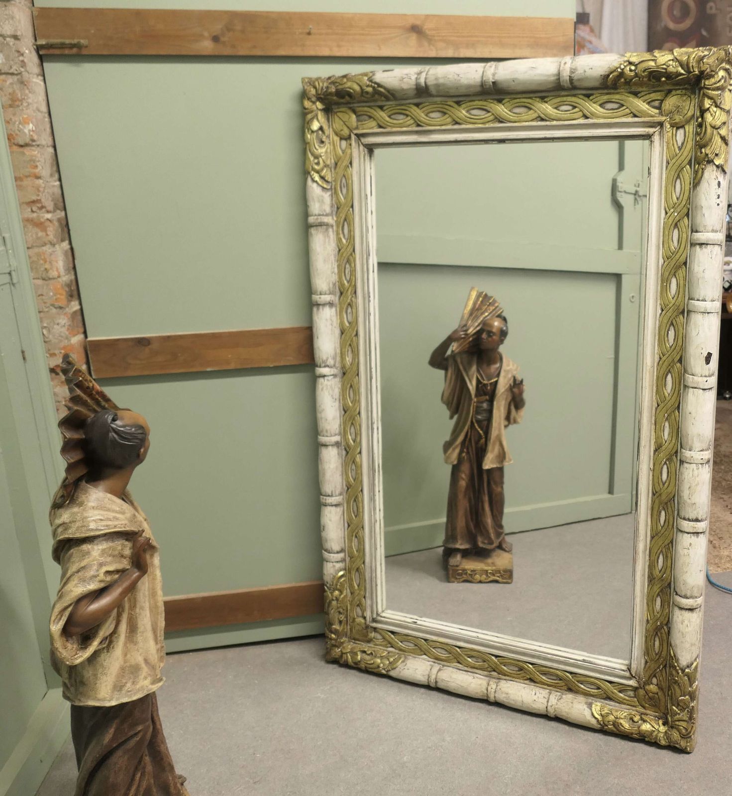 A Large Hand Carved Italian Wall Mirror photo furniture