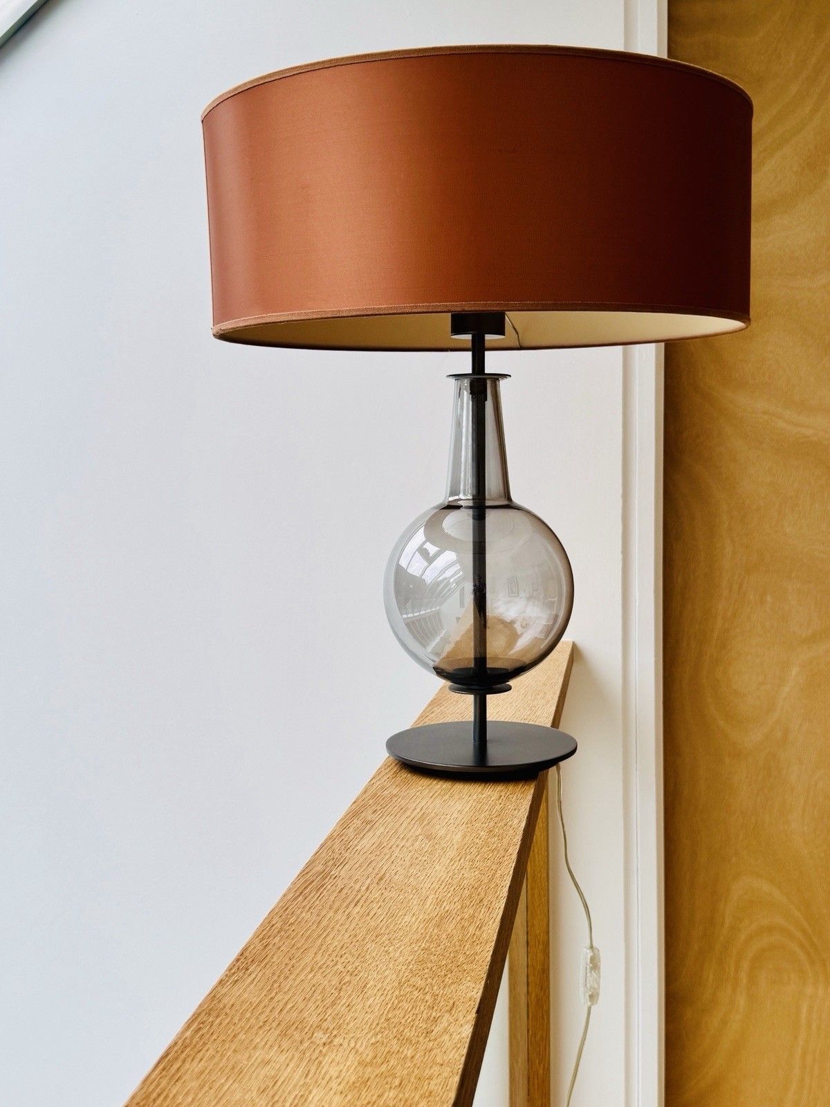 photo buy Original Desir Smoked Glass Table Lamp By Penta Designed By Gaia Bellavia 2003