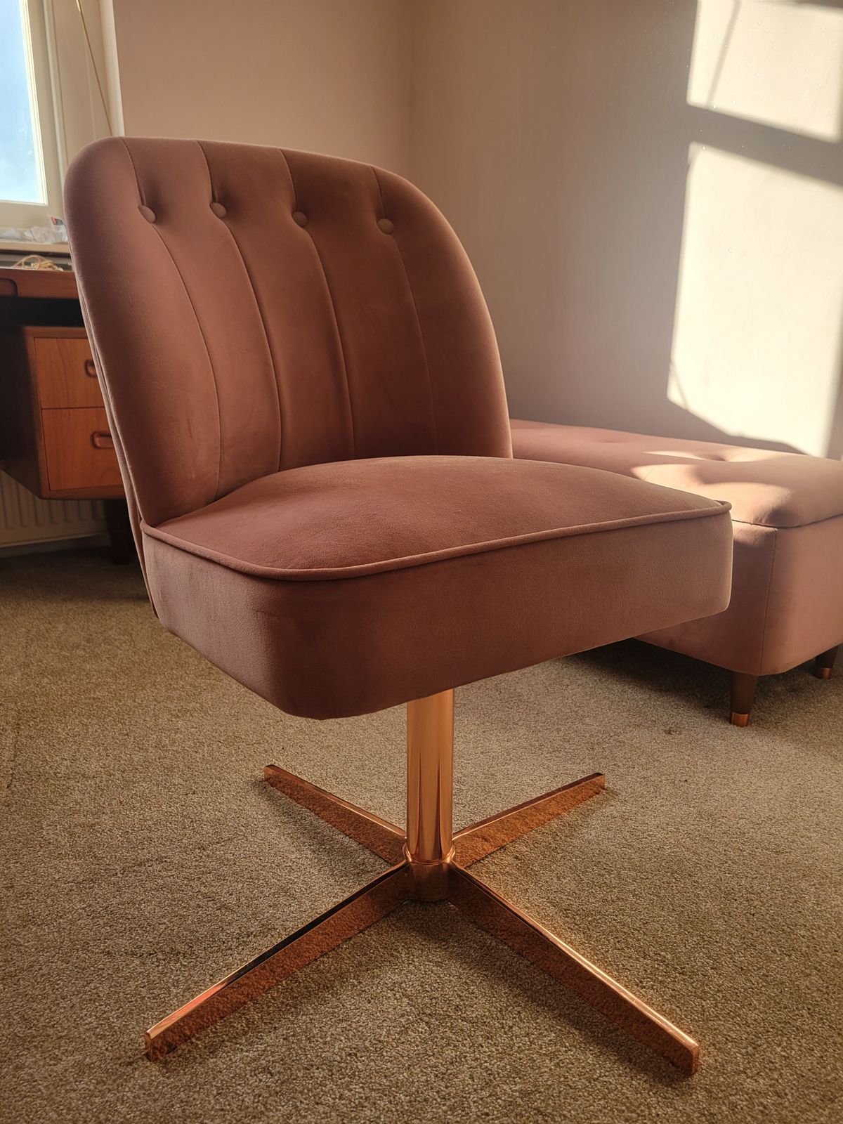 Made.Com Blush Pink Velvet Sofabed And Chair Storage 3 Piece Set photo Furniture