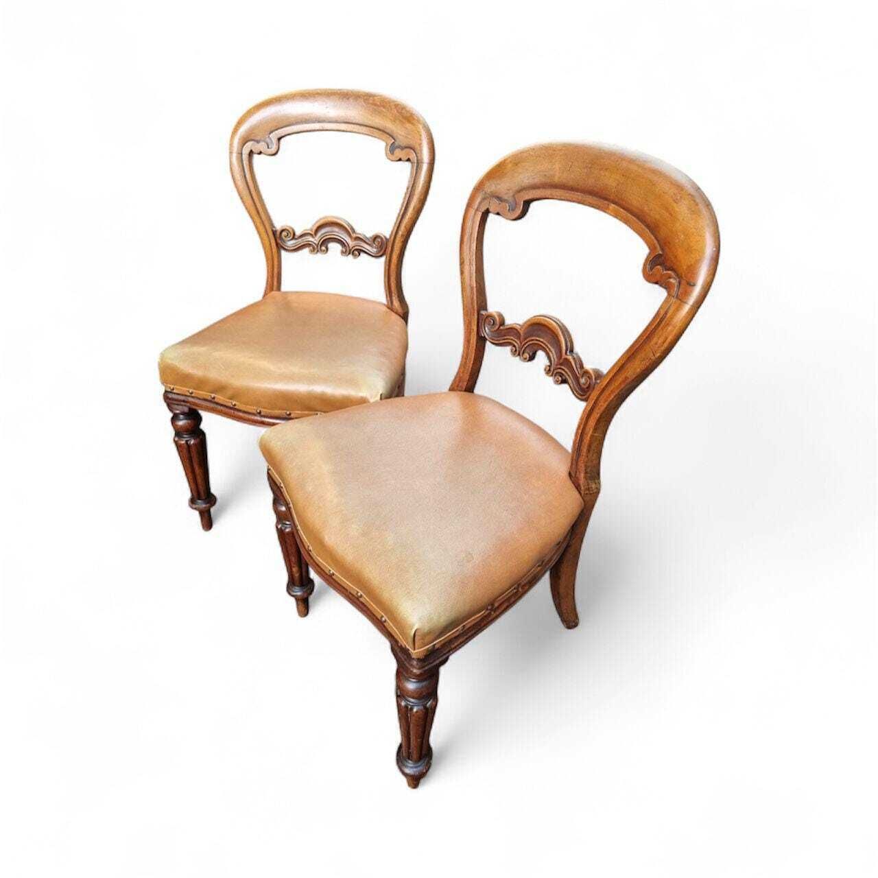 Antique Victorian Balloon Back Dining Chairs / Set Of 6  / C.1880 / Free Delivery photo 1149.0