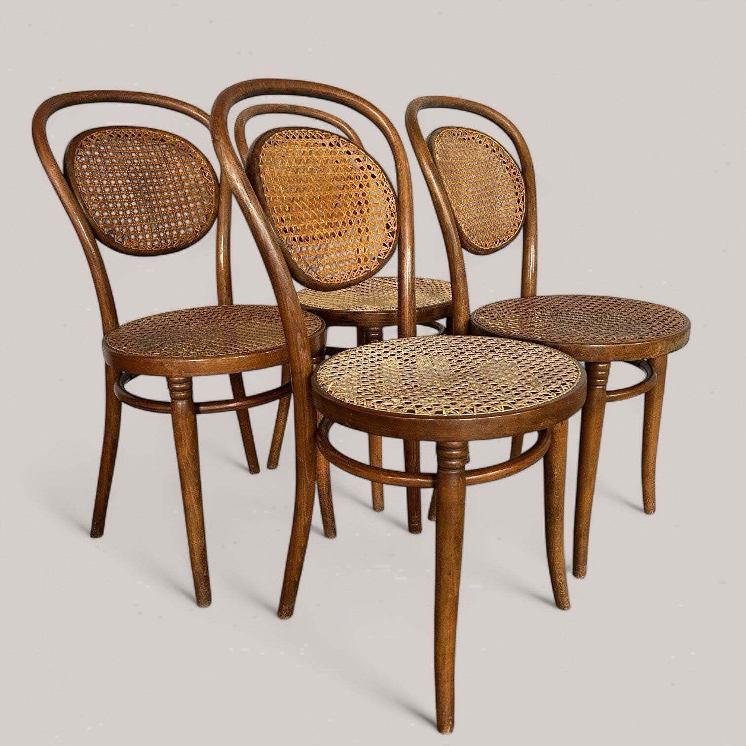 Vintage Thonet Style Dining Set – Beech And Cane photo 1115.0