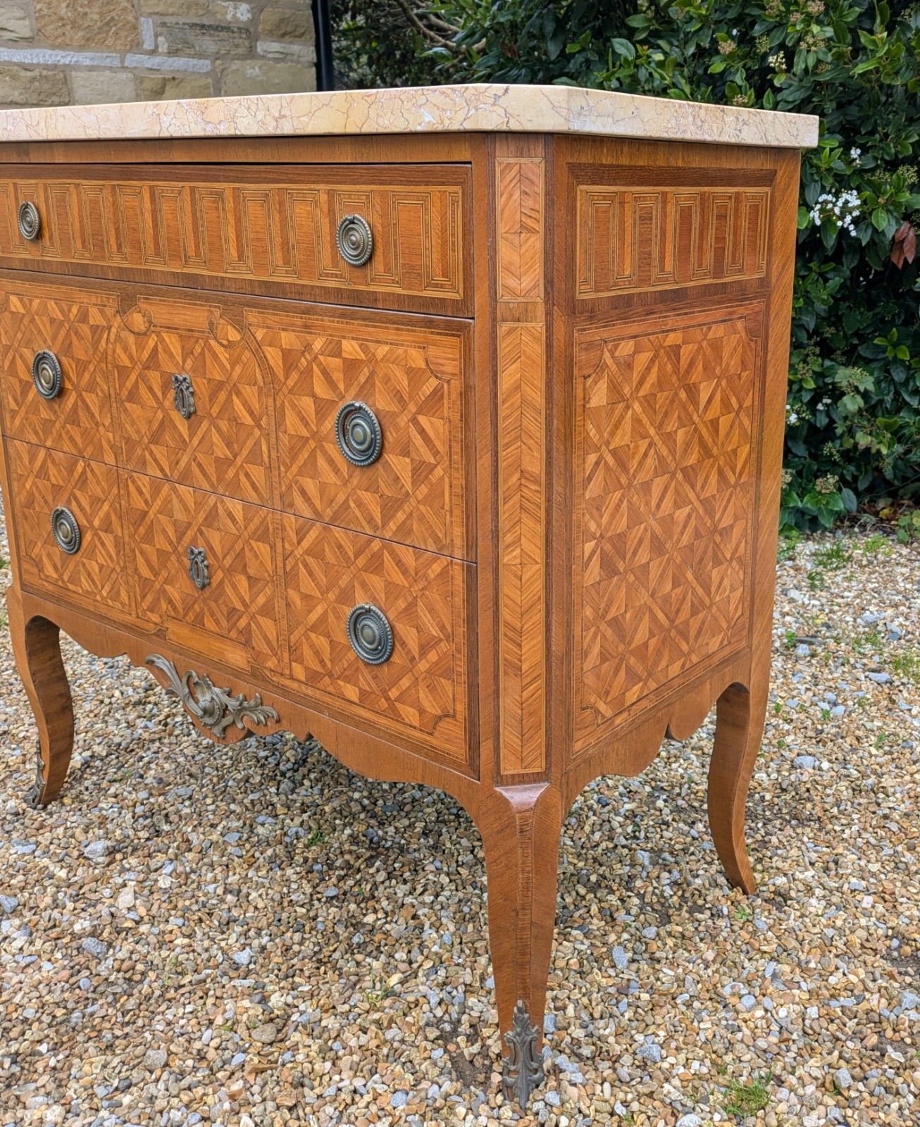 Pretty 19th Century French Inlaid Commode Chest photo for sale