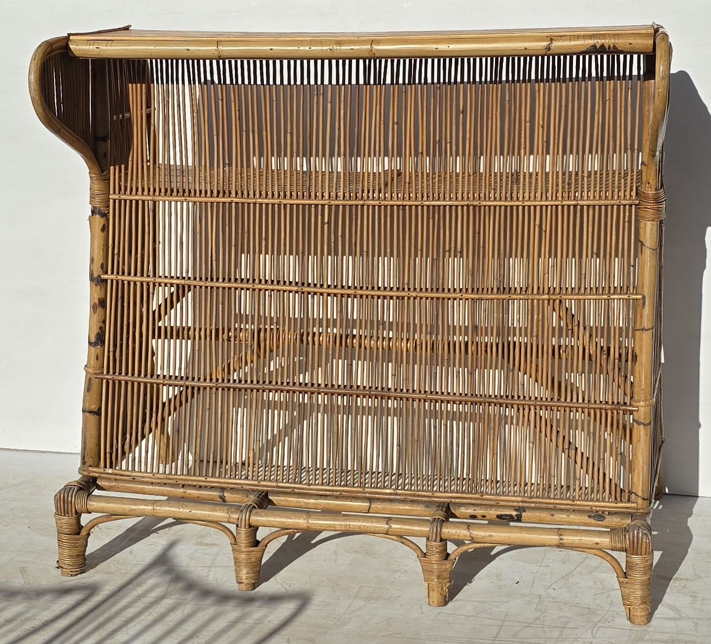 Mid Century Italian Bamboo Cocktail Bar Set photo buy