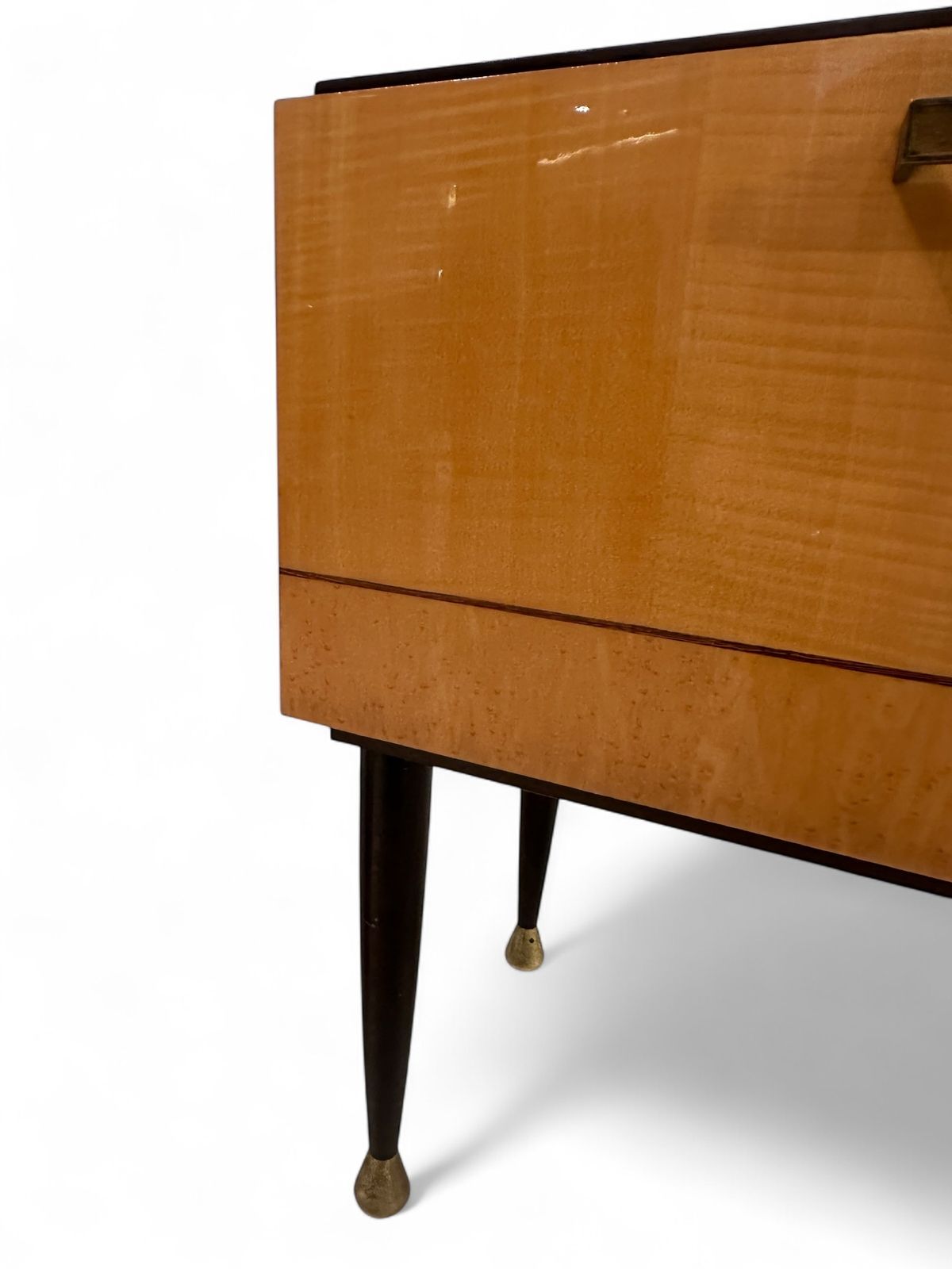photo furniture Italian Mid Century Modern Bedroom Suite Constructed In Mahogany & Burr Maple 1956