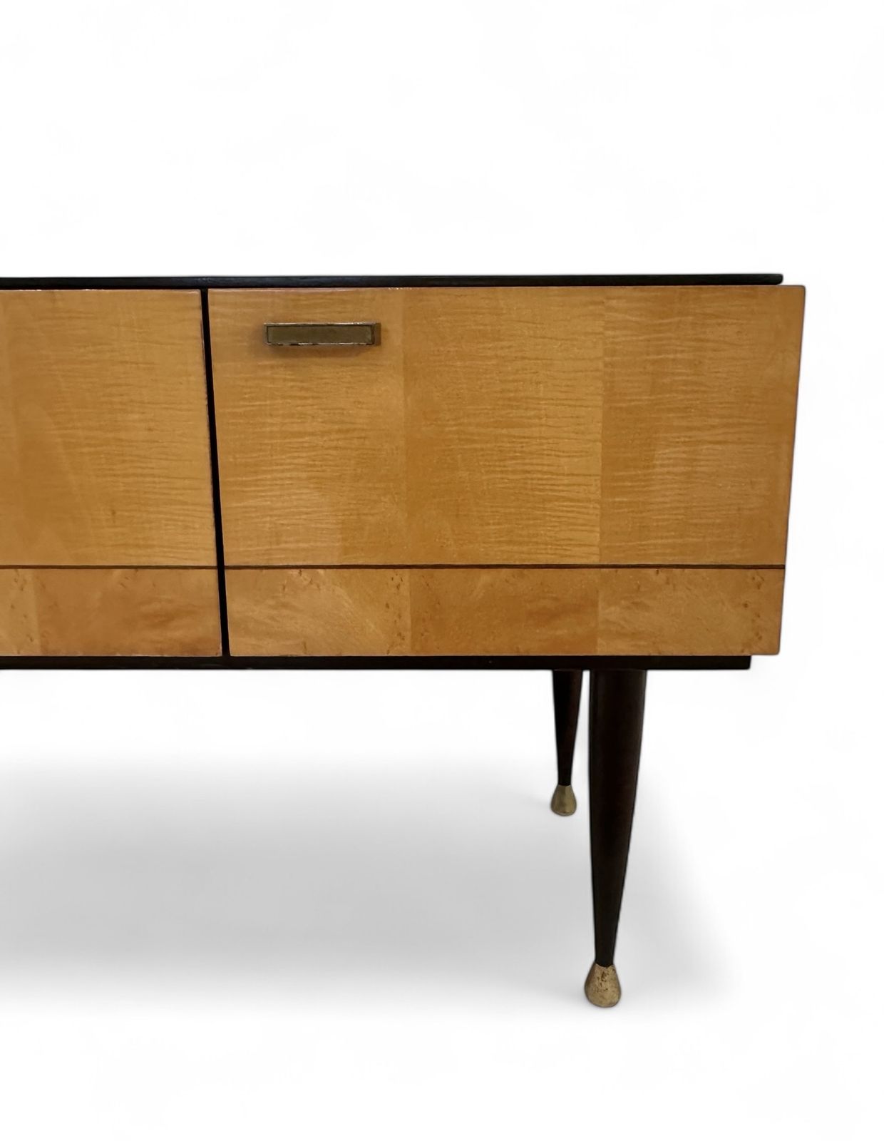 595.0 Italian Mid Century Modern Bedroom Suite Constructed In Mahogany & Burr Maple 1956 photo