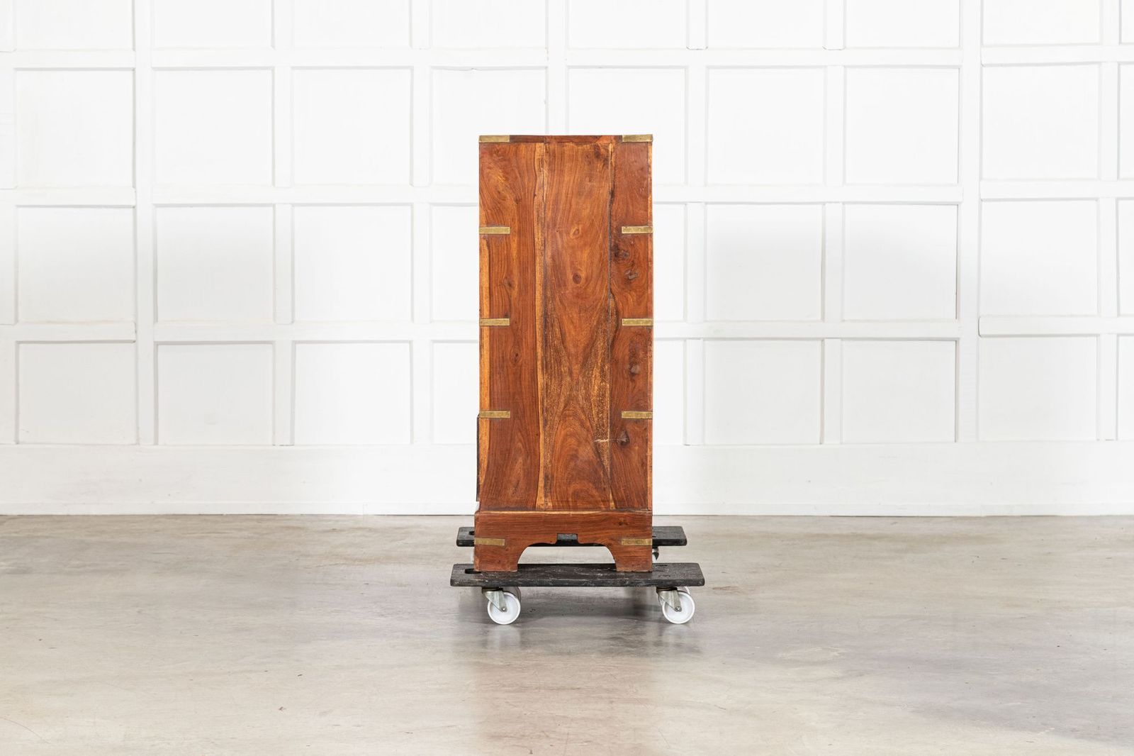 19thc English Walnut Campaign Chest Drawers photo buy