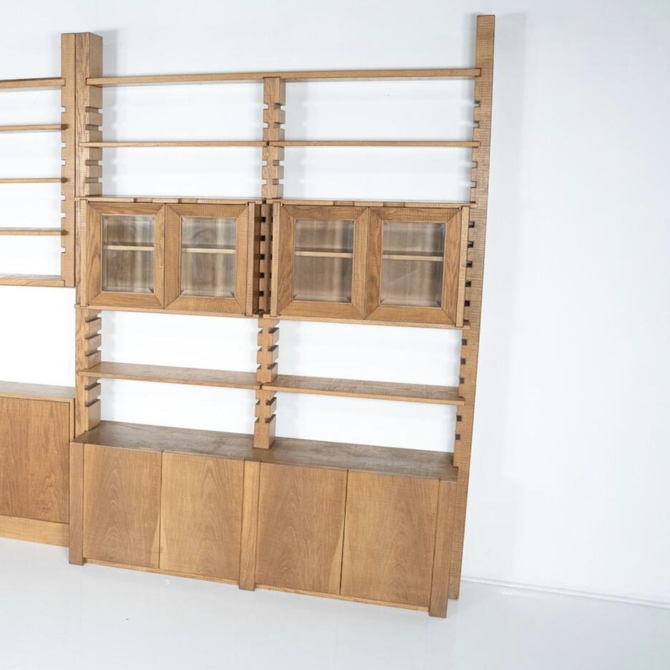 Furniture Large Bookshelf With Bench By Guiseppe Rivadossi For Officina Rivadossi, Italy photo
