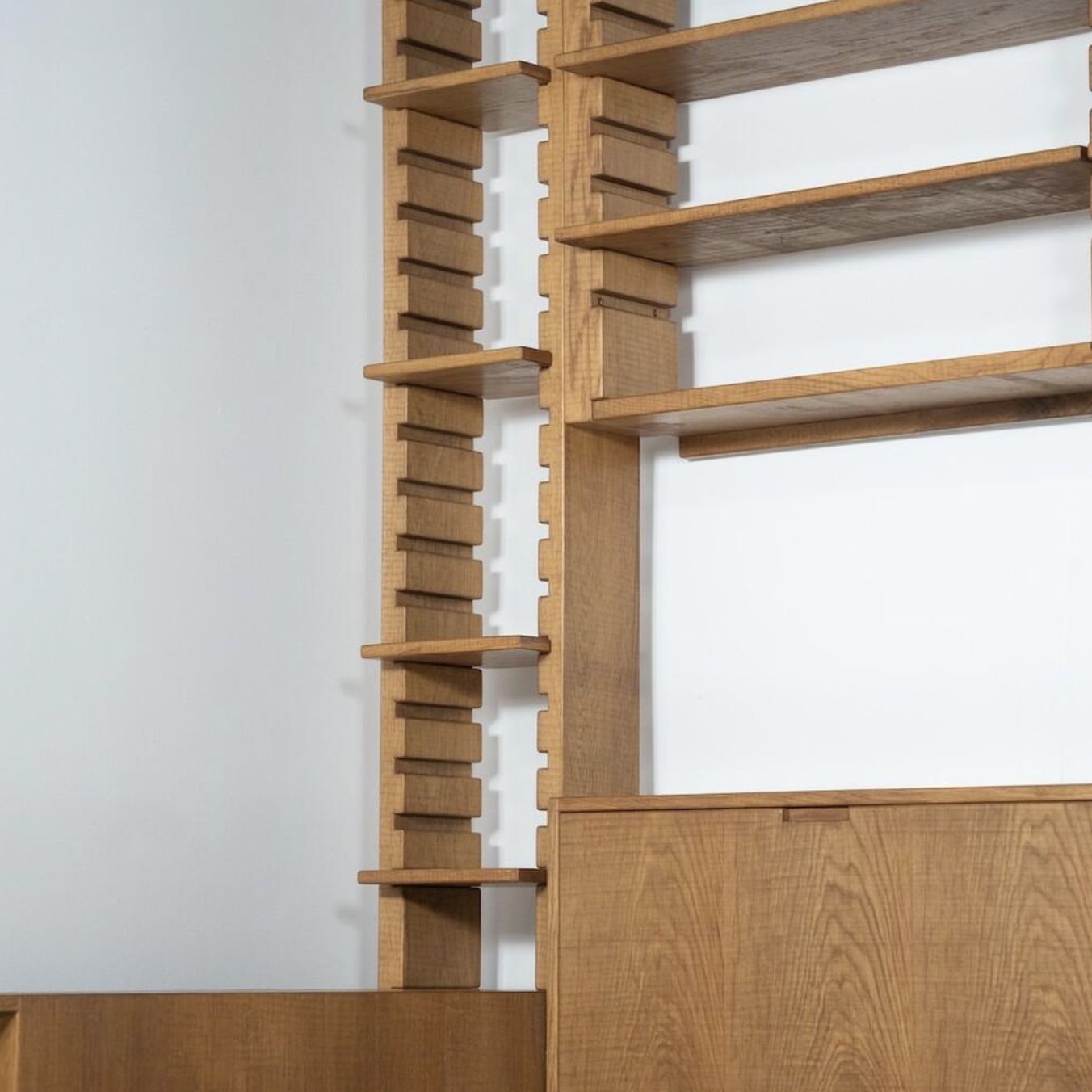 photo buy Large Bookshelf With Bench By Guiseppe Rivadossi For Officina Rivadossi, Italy