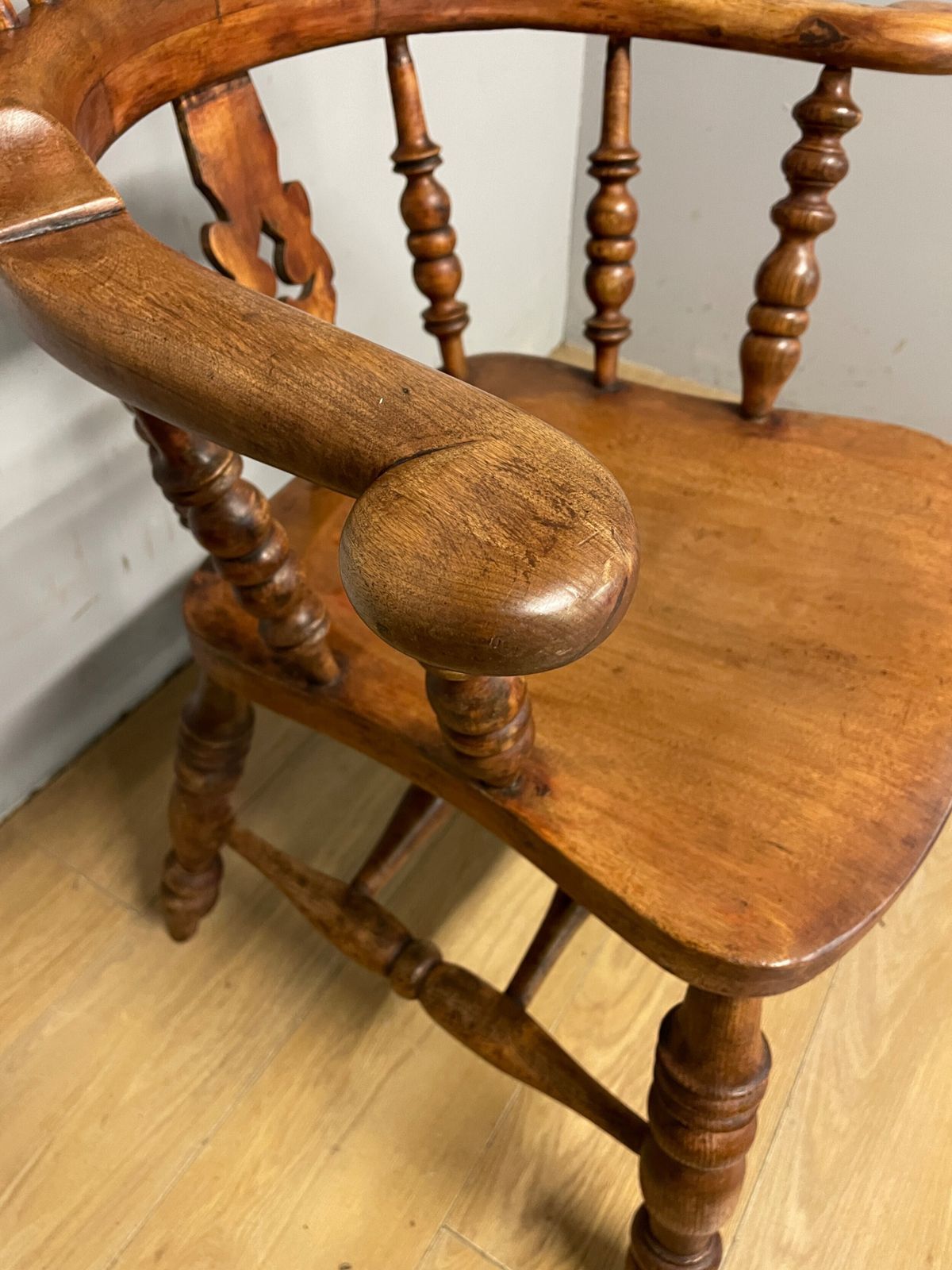 photo buy C19th Ash And Elm Windsor Chair In Good Original Condition