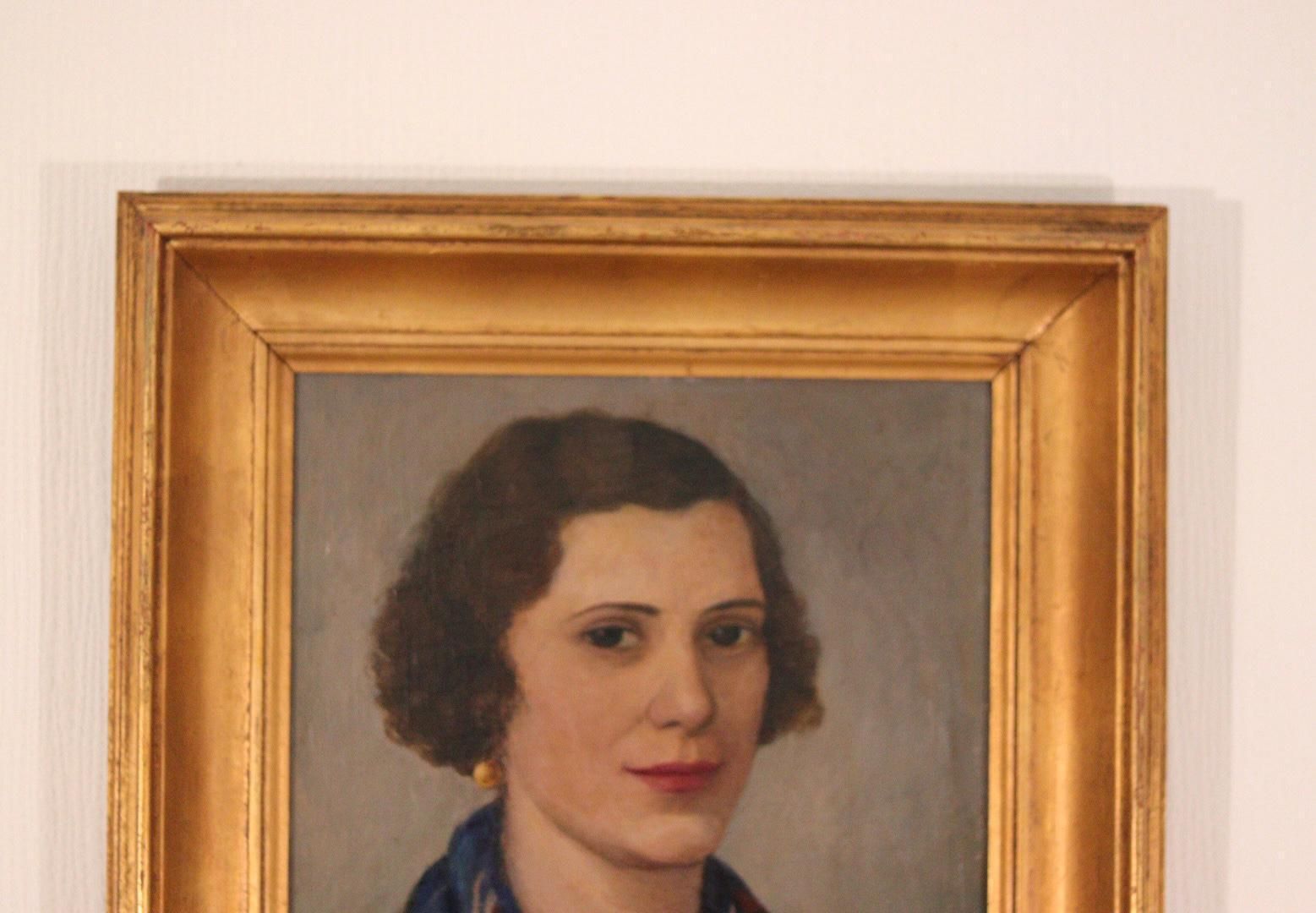 Original Swedish Oil On Panel – “Portrait Of Lilly Lundberg” By Maj Jerndahl – Vintage & Framed – 57.5 × 49.5 Cm (22.6" × 19.5") photo buy