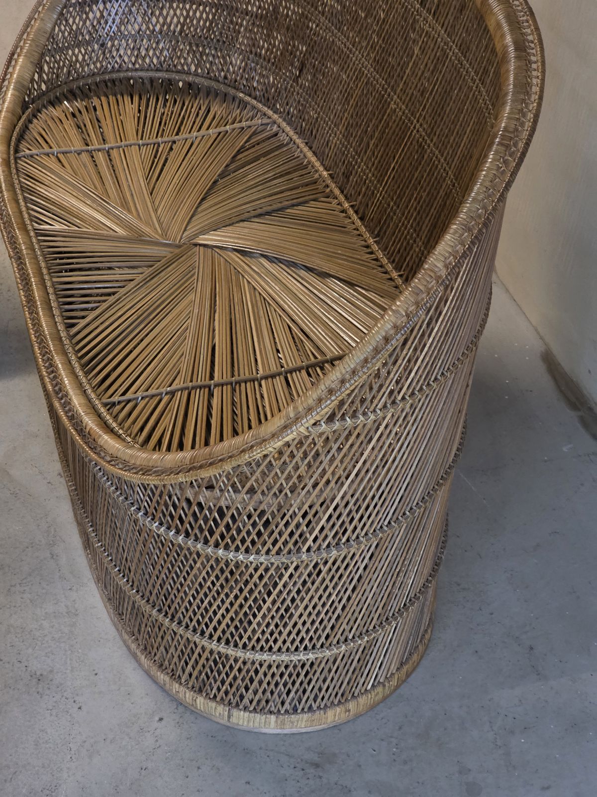 Vintage Rattan Lounge Set, 1970s photo vintage