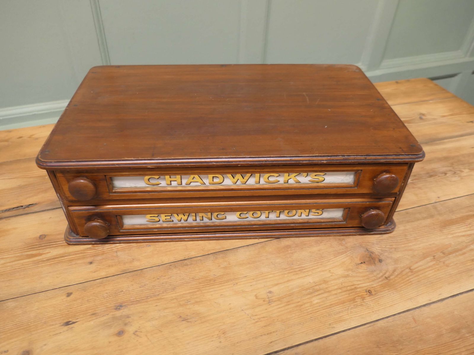 Chadwick’s Sewing Cottons Haberdashery Display Case photo furniture