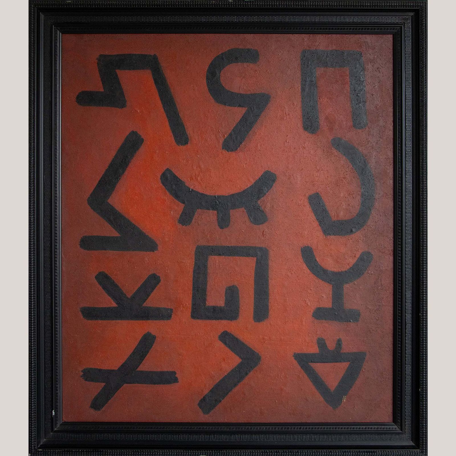 Geometrische Abstractie In Rood – Manuel Rufi Gibert photo for sale
