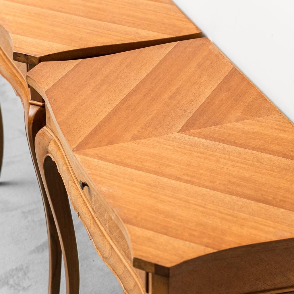 Pair Of Vintage Wooden Bedside Tables From The 1950s. photo furniture