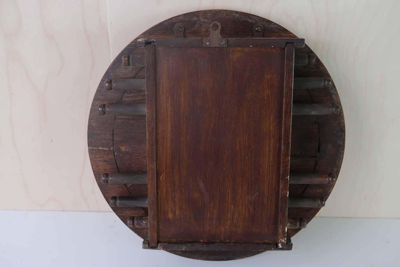 Large Antique Round Oak Perpetual Wall Calendar. English, C.1900 photo for sale