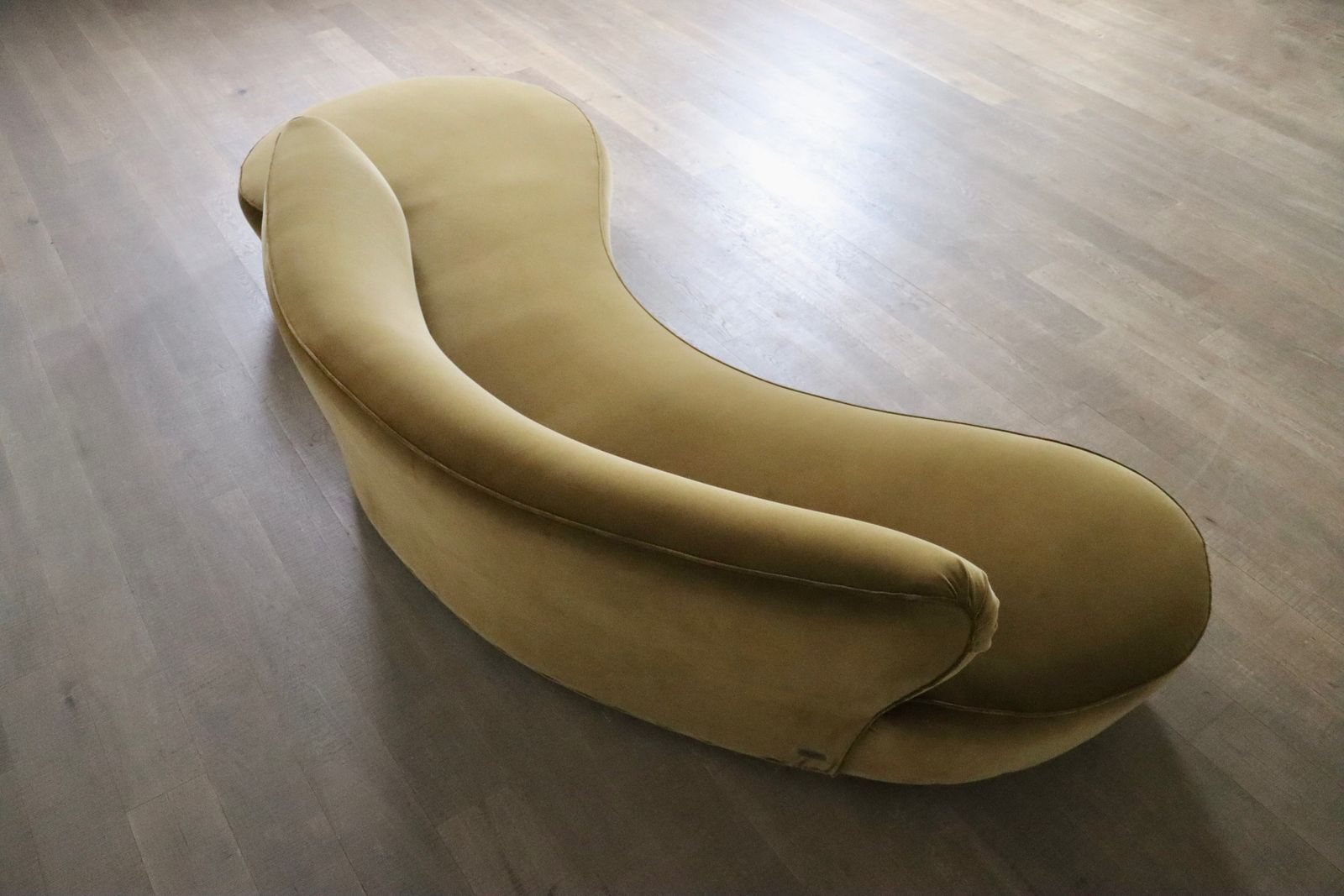 Vladimir Kagan Serpentine Sofa In Velvet For Directional USA 1999 photo buy