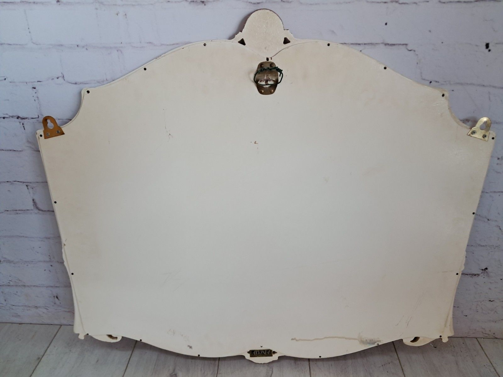 photo vinterior Antique Mirror French Louis Style Cream Gold Gilt Vintage Wall Mirror 1960