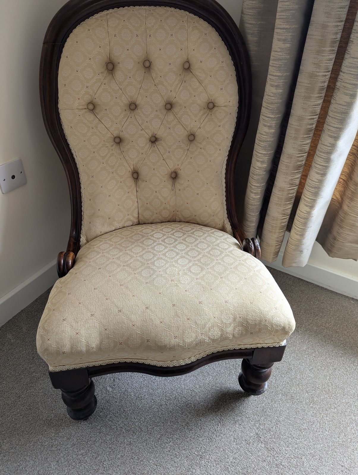 photo buy Victorian Occasional/Dining Chairs With Matching Grandmother/Nursing Chair