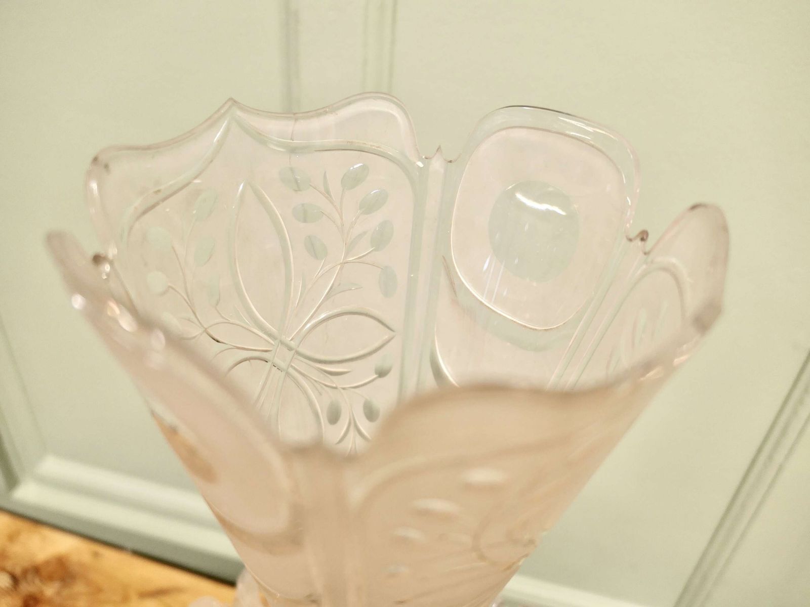 Carved Black Forest And Baccarat Crystal Epergne Centre Piece photo 1800.0