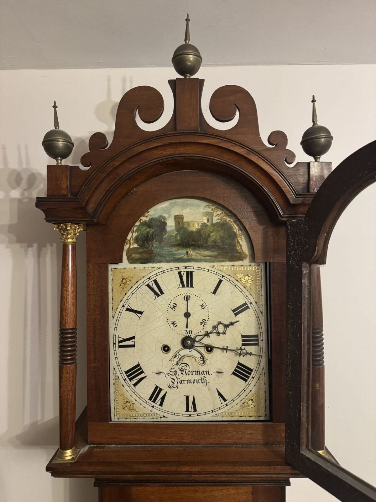 Superb Quality Antique George III Mahogany Arch Dial Longcase Clock photo for sale