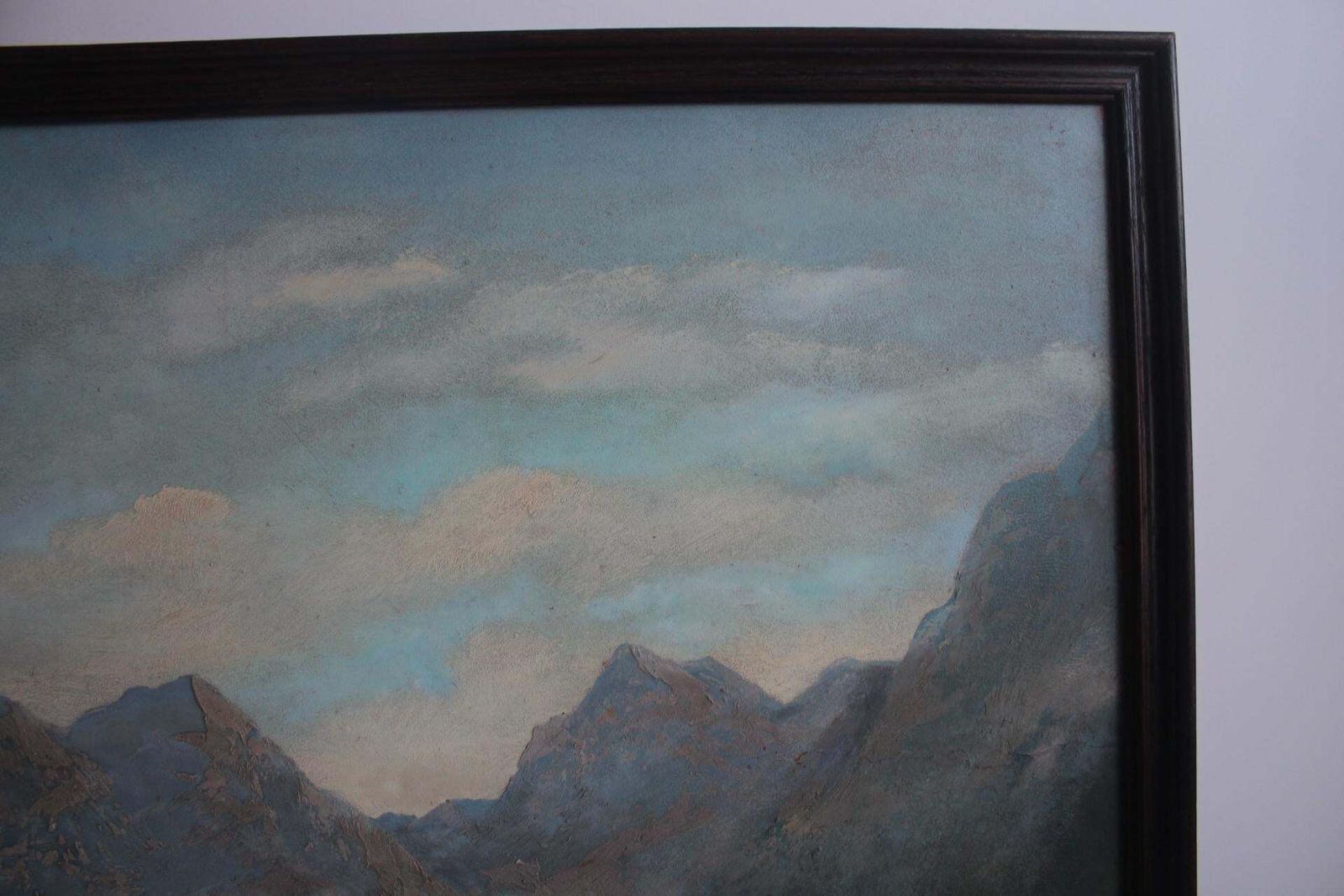 Hand Painted Painting, Oil On Fiberboard, Signed, Czechoslovakia, 1960's. photo vintage