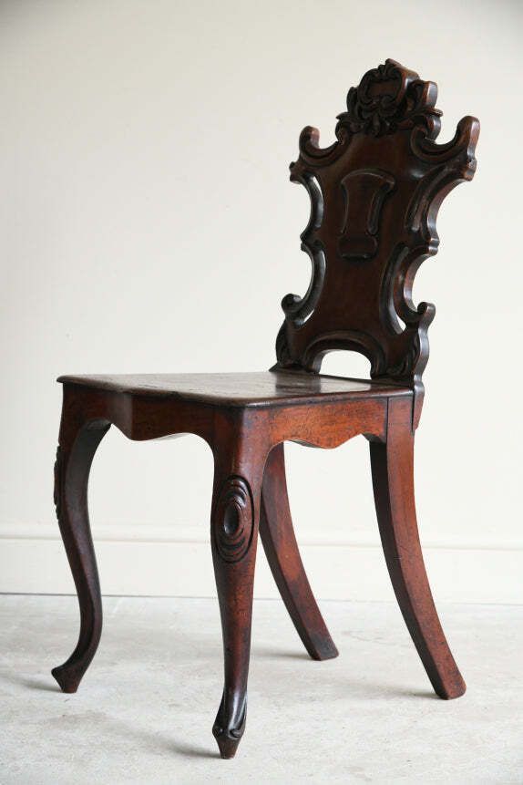 Antique Victorian Mahogany Hall Chair photo buy