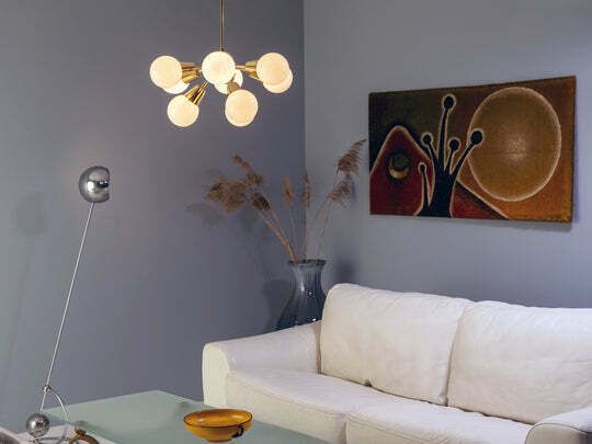 Landscape With Sun And Moon, Textile Painting, 1970s photo furniture