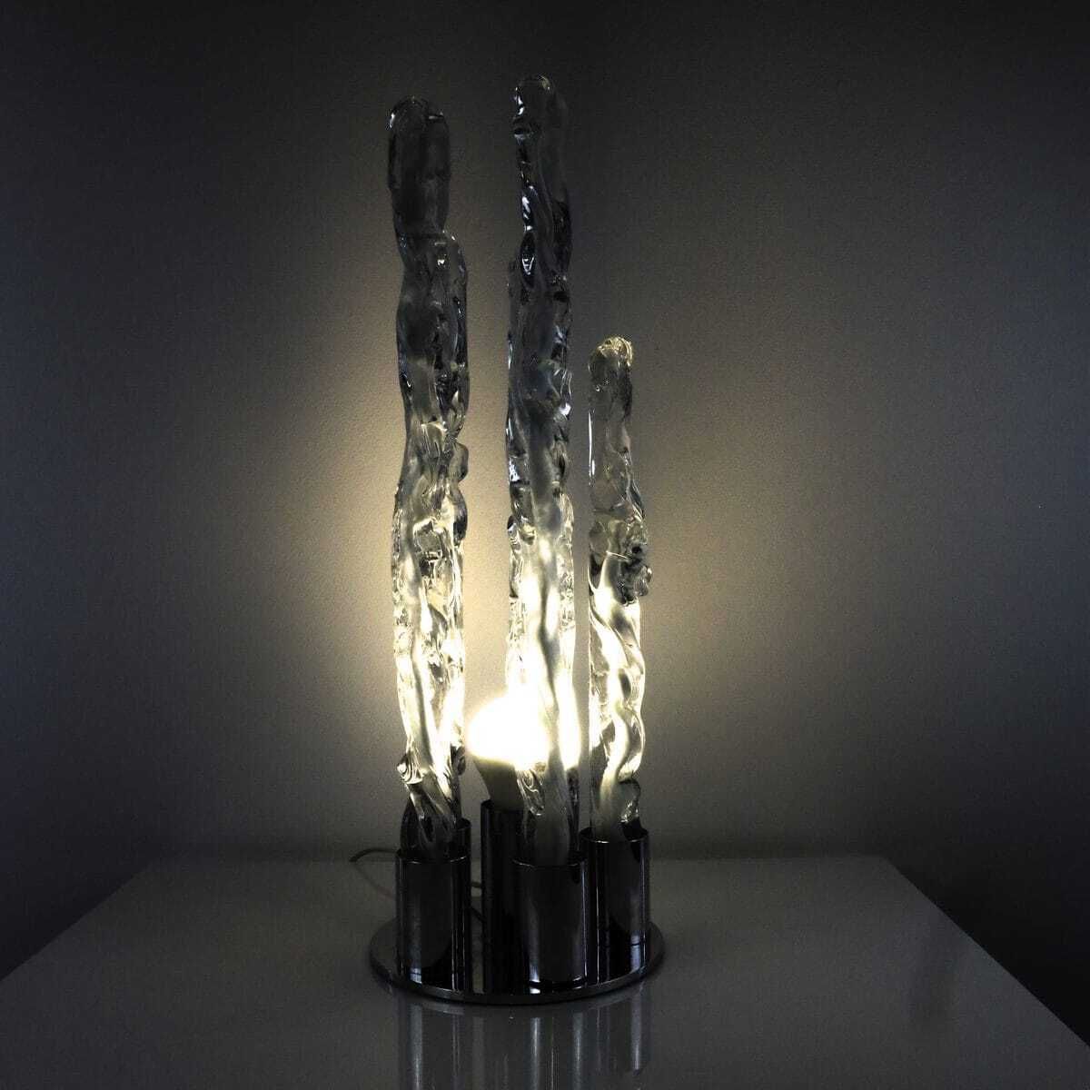 Excalibur Lamp Produced By Gino Poli Murano, Designer Ettore Fantasia, 1980s photo for sale