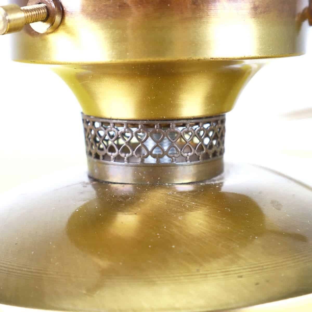 Vintage Table Lamp With Embossed Glass Decoration photo furniture
