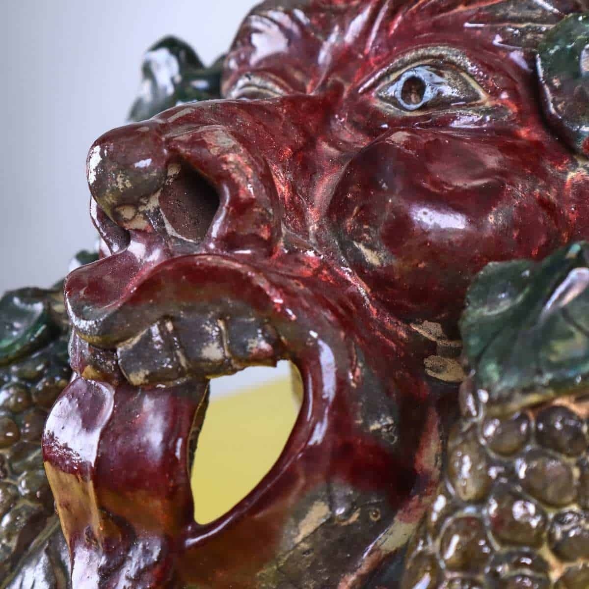 Bacchus Mask Sculpture In Ceramic By Seminara Paolo Condurso photo vinterior