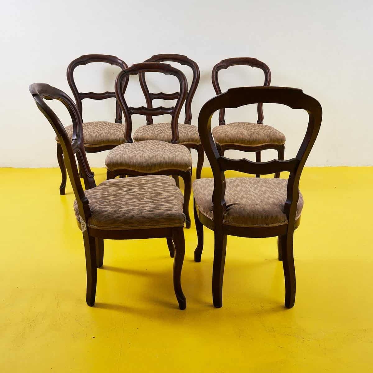 Elegant Antique Carved Wooden Chairs 6 Pieces photo 611.0