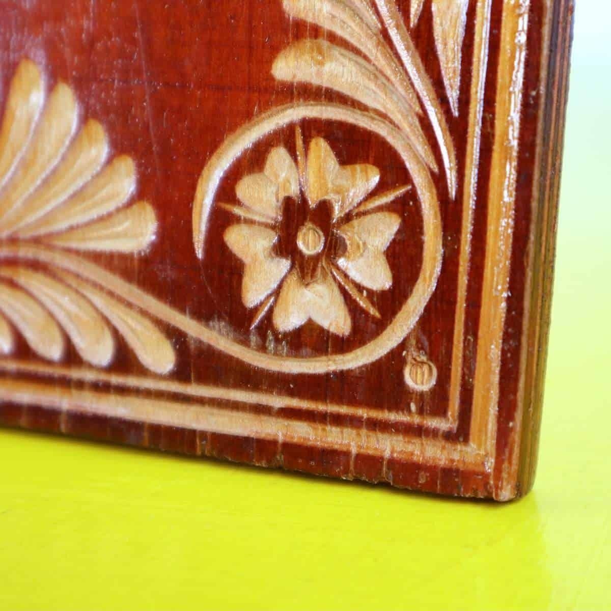 Pair Of Religious Paintings Carved In Wood, Madonna And Jesus photo buy
