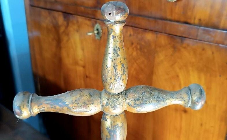 Antique Gilded Wooden Processional Cross photo furniture