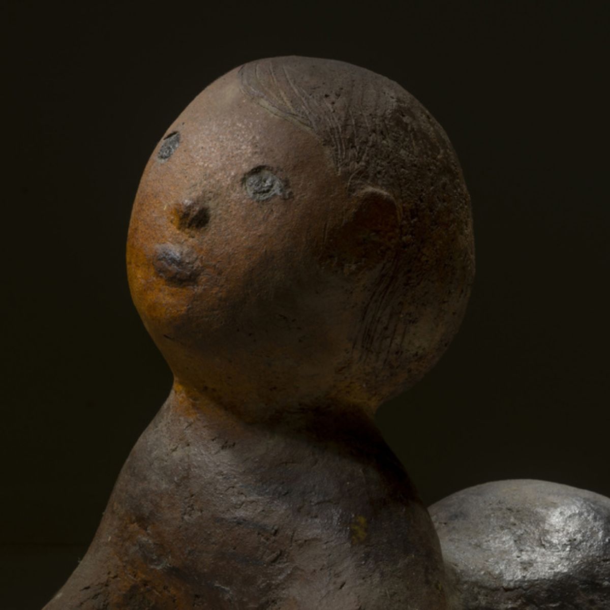 Toddler, Ceramic Garden Statue, 1960s–1970s, Czechoslovakia photo for sale