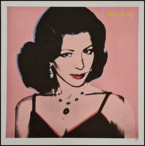 1980's Andy Warhol Portrait Of A Celebrity In Pink photo for sale