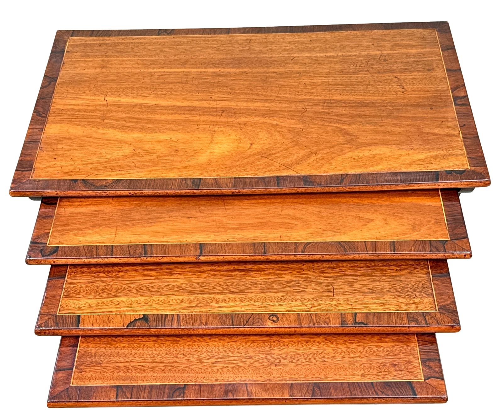 19th Century Mahogany Quartetto Nest Of Four Coffee Tables (England, Circa 1860) photo for sale