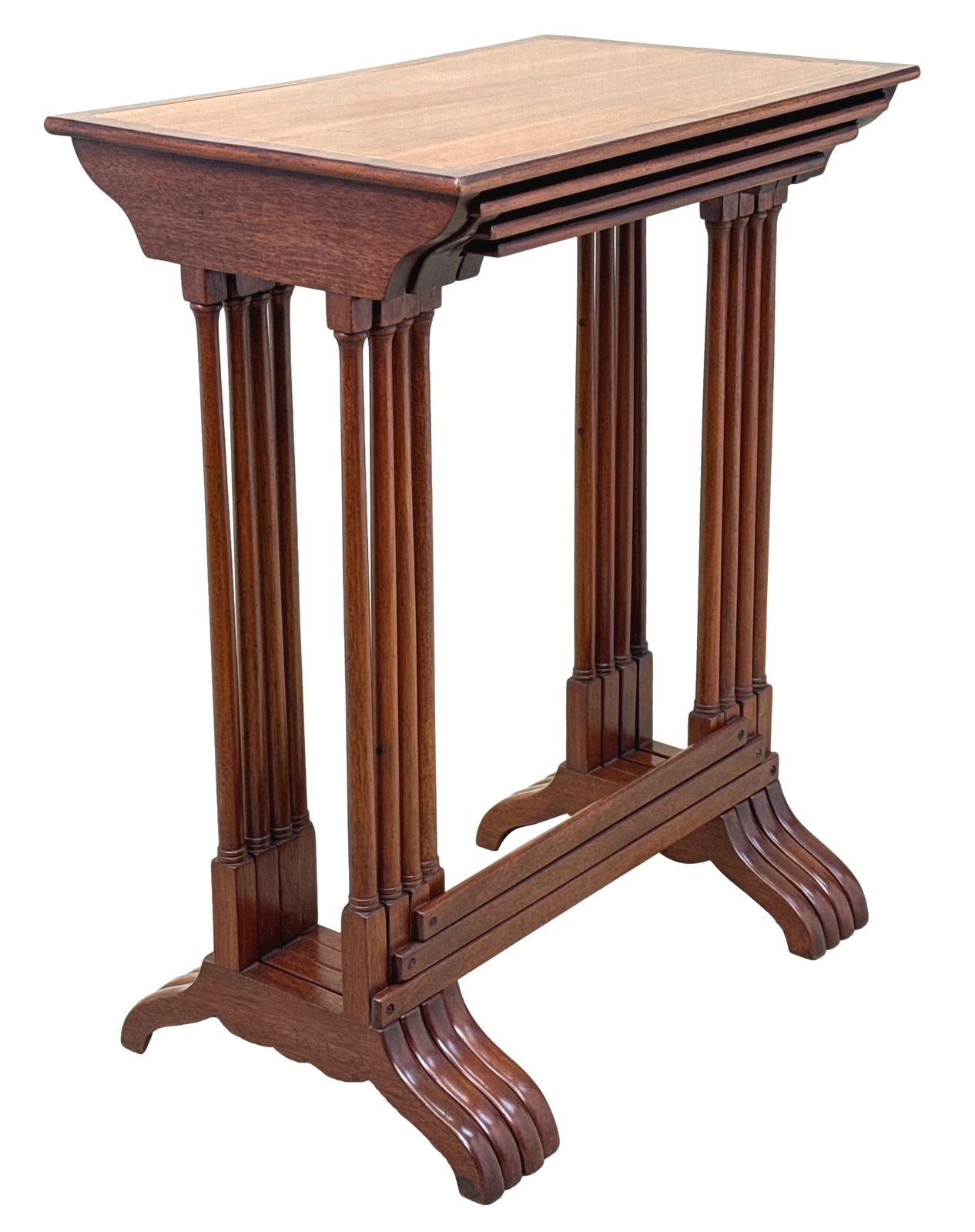 Furniture 19th Century Mahogany Quartetto Nest Of Four Coffee Tables (England, Circa 1860) photo