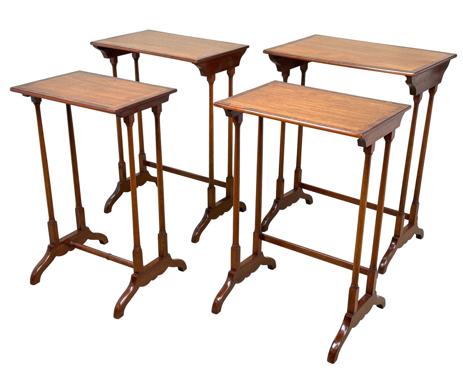 2495.0 19th Century Mahogany Quartetto Nest Of Four Coffee Tables (England, Circa 1860) photo