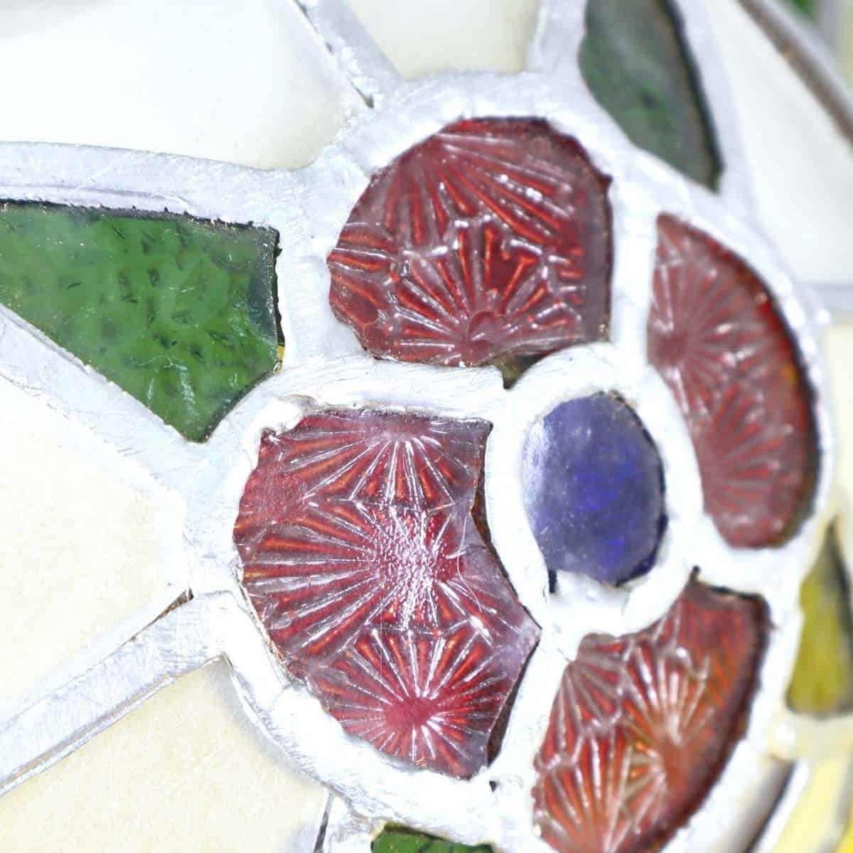 Pair Of Vintage Leaded Glass Chandeliers photo Lighting